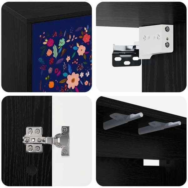 Maison Exclusive - Væghængt TV-møbel MAINZ 69 x 33 x 40 cm Sort eg