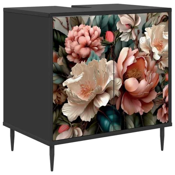 Maison Exclusive - Badeværelsesskab BORNE Sort eg 60 x 40 x 61 cm