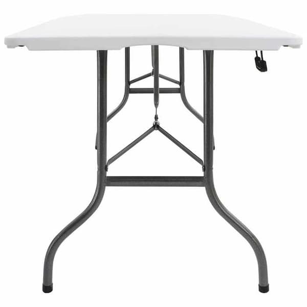 Foldbart havebord - MAISON EXCLUSIVE - 180x72x72 cm - Hvid - PEHD-plade - Foldbart stålramme Vit