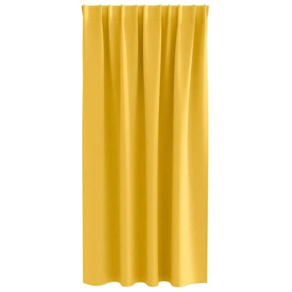 Maison Exclusive - Mörkläggande gardiner med ringar 2 st Senapsgul Polyester