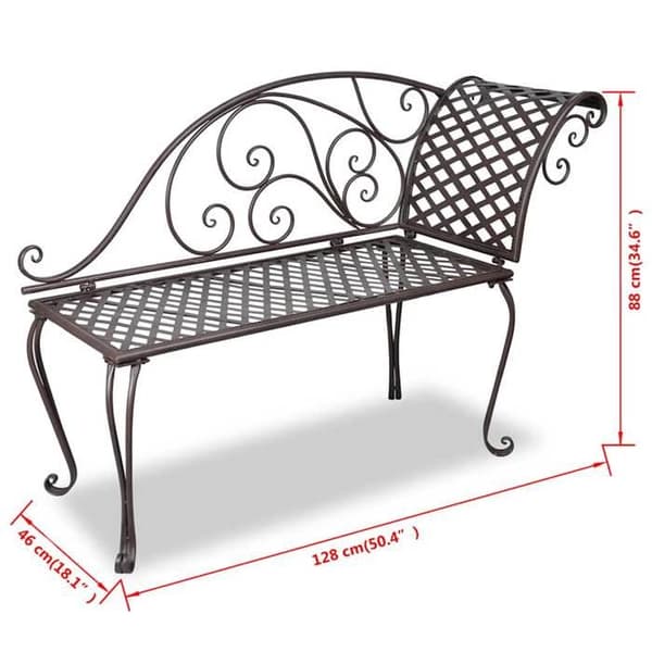Maison Exclusive - Havestol 128 cm Antik Brun Stål brun