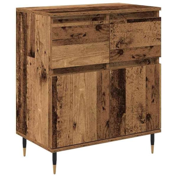Buffé - EXKLUSIVT HEM - 60x35x70 cm - Ingenjörsträ - Järnfötter - Rymlig förvaring