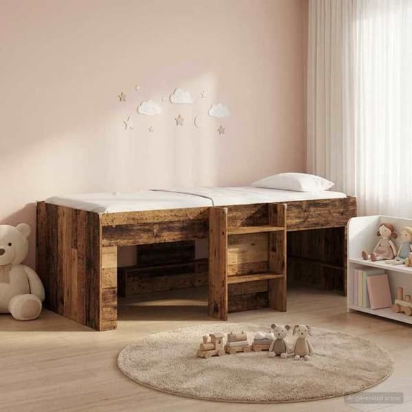 Maison Exclusive - Hög Sängram för Barn i Antik Trä 80 x 200 cm