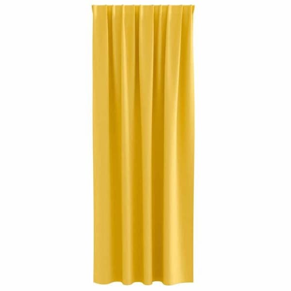 Maison Exclusive - Mörkläggande gardiner med ringar 2 st Senapsgul Polyester