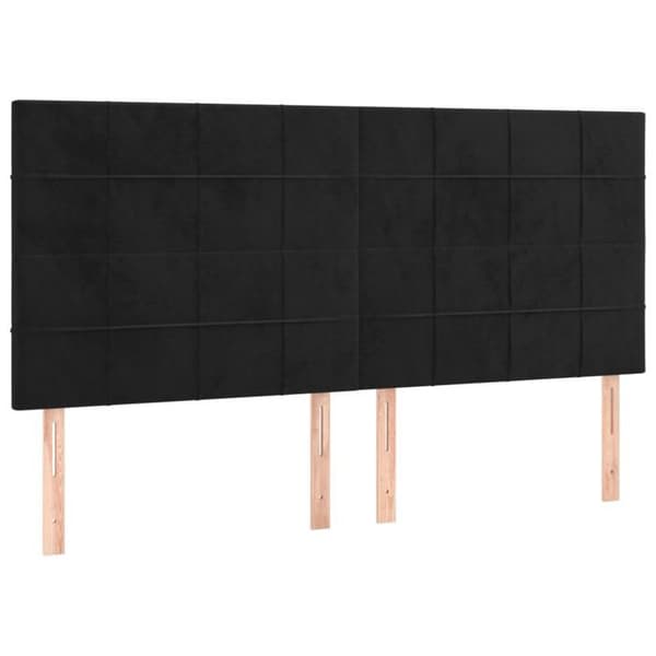 Maison Exclusive - Sängyn runkopatja ja patja Musta 200x200 cm Sametti