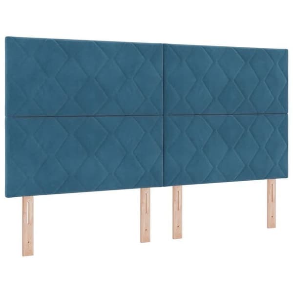 Maison Exclusive - LED-huvudgavel Mörkblå 180 cm Sammet