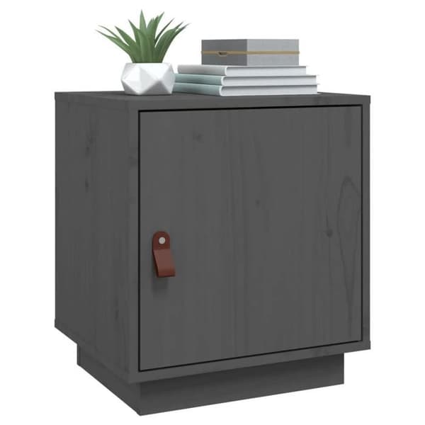 Maison Exclusive - Sängbord 2 st Grå 40x34x45 cm Massivt furu Grå