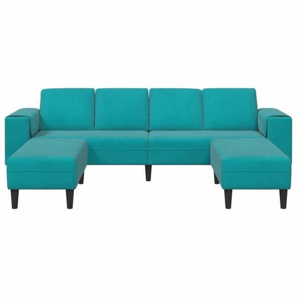 Soffa - EXKLUSIVT HEM - 3 delar - Turkos - Polyesteröverdrag - Nutida Turkos