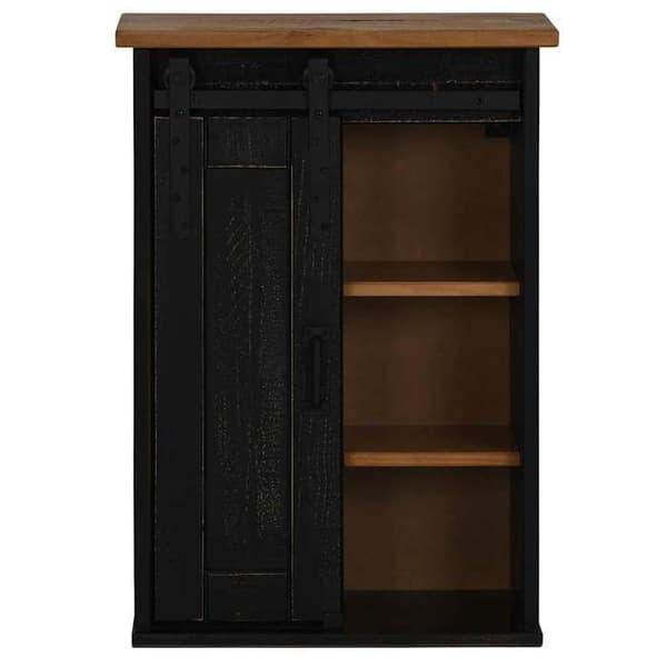Maison Exclusive - HALDEN sort skydedørsskab 49x22,5x70 cm