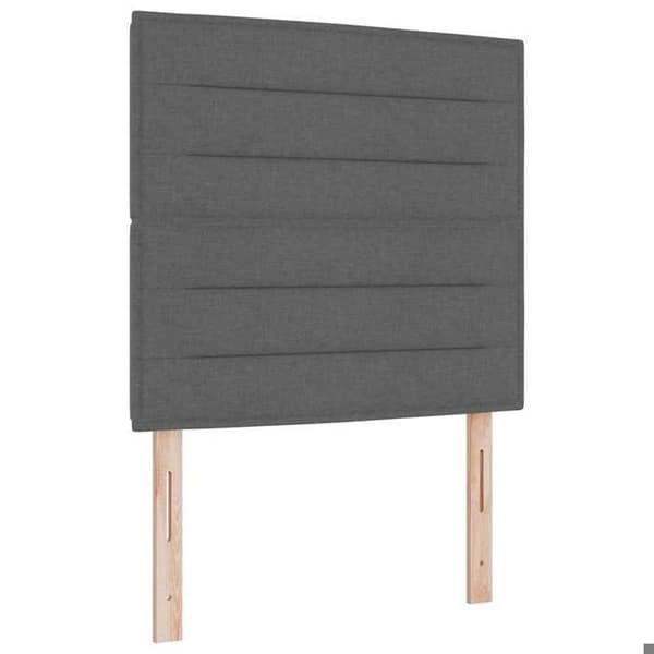 Sängram - EXKLUSIV HEM - 120 x 200 cm - Huvudgavel ingår - Mörkgrå sammet - Dold förvaring Mörkgrå
