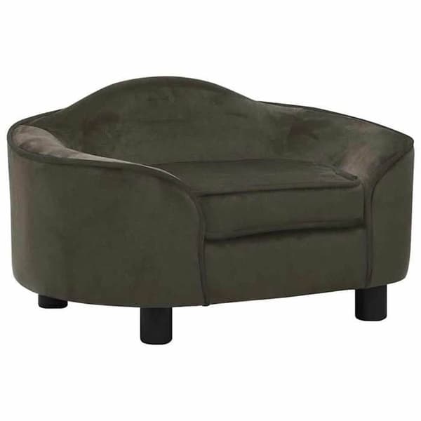 Maison Exclusive - Hundesofa Mørkegrå 67x47x36 cm Plys mörkgrå