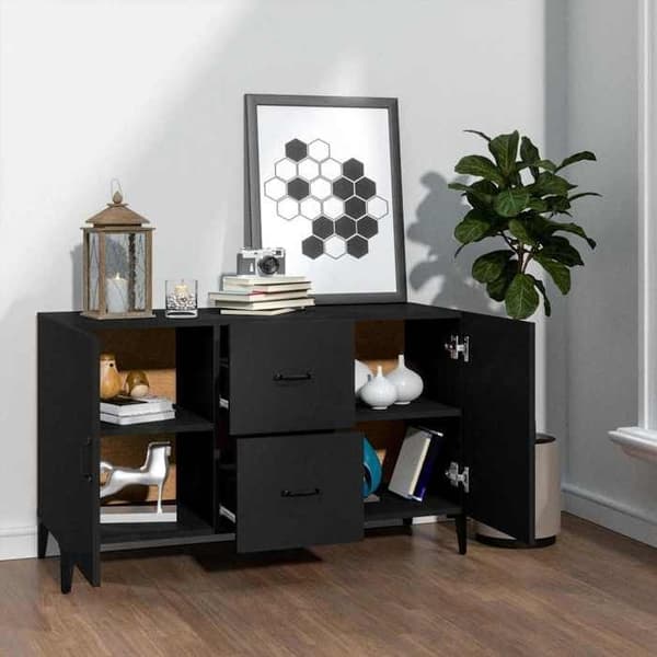 Maison Exclusive - Buffet sort 100x36x60 cm ingeniørtræ