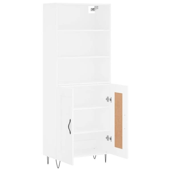Maison Exclusive - Buffé hög Vit 69,5x34x180 cm Ingenjörsträ Vit