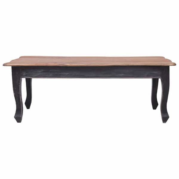 Maison Exclusive - Sort sofabord 120x60x45 cm i massivt mahogni