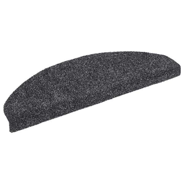Maison Exclusive - Selvklæbende trappetæpper 30 stk. 65 x 21 x 4 cm Mørkegrå Halvcirkelformet Stor