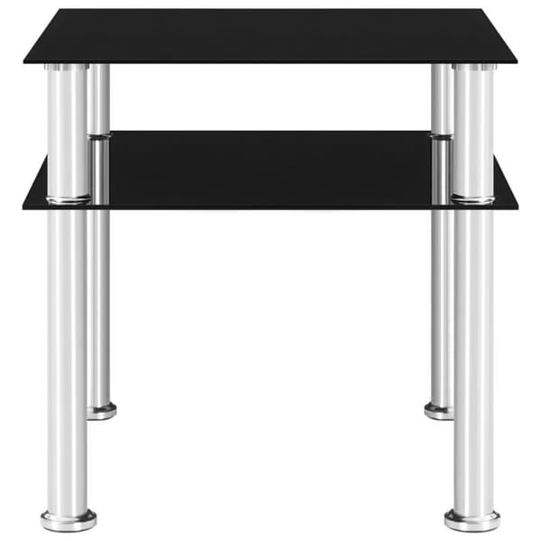 Maison Exclusive - Sort sidebord 45x50x45 cm Tempereret glas Svart