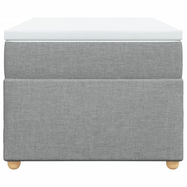 Maison Exclusive - Seng med lameller og madras Grå lys 100x200cm Stof