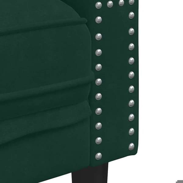 Maison Exclusive - Chesterfield-soffgrupp med 2 st mörkgrön kuddar Mörkgrön