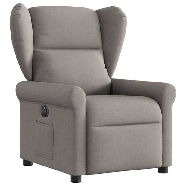 Maison Exclusive - Elektrisk lutbar fåtölj Taupe Tyg