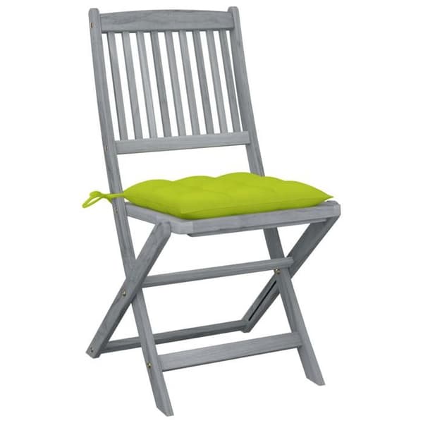 Maison Exclusive - Fällbara utomhusstolar set om 2 och kuddar i akaciaträ