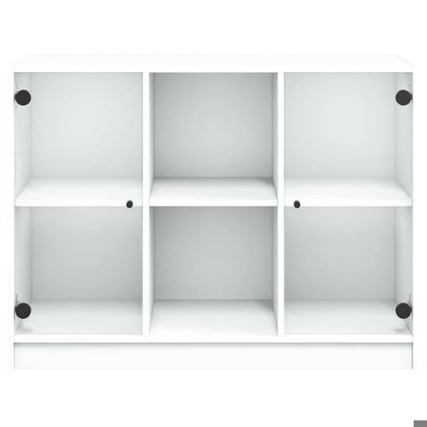 Maison Exclusive - Buffé vit 102x37x75,5 cm ingenjörsträ