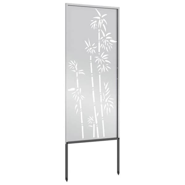 Trädgårdsskärm - EXKLUSIV HEM - Blommig - Matt stål - Silverfärgad - 50 x 140 cm Silver