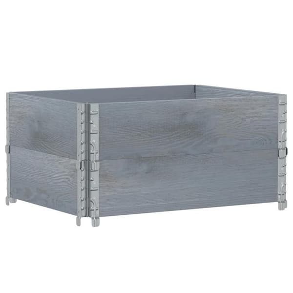 Maison Exclusive - Harmaa kukkaruukku 80x60 cm massiivipuusta