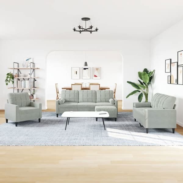 Maison Exclusive - 4 kpl sohvasetti ja samettityynyt ja -tyynykkeet
