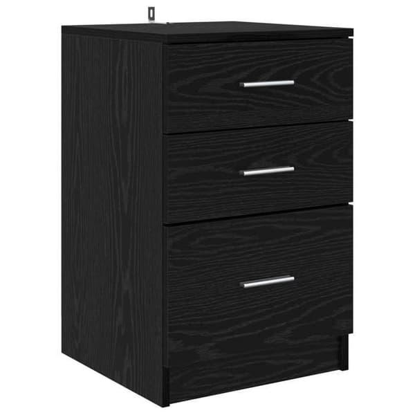 Maison Exclusive - Natbord Sort eg 40 x 40 x 63 cm Ingeniørtræ