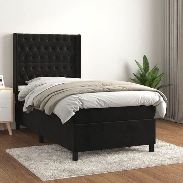 Maison Exclusive - Lakanat ja patja Musta 80x200 cm Sametti