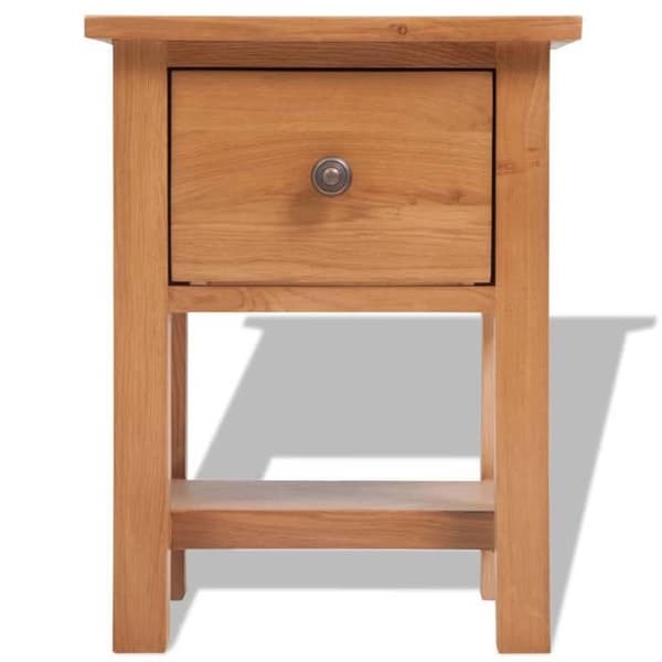 Maison Exclusive - Natborde 2 stk 36x30x47 cm massiv egetræ Ek
