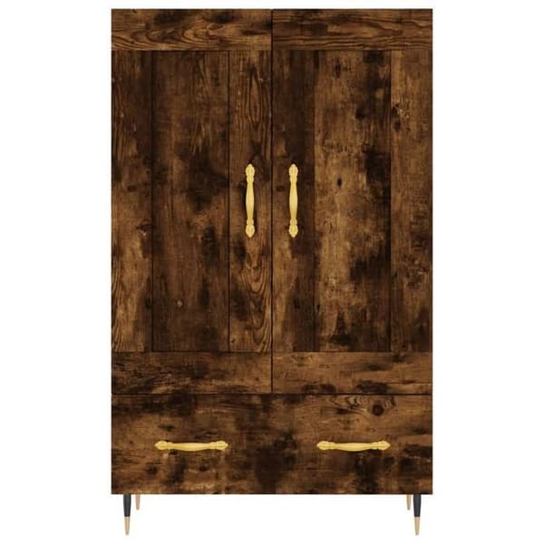 Maison Exclusive - Buffé hög ek rökt 69,5x31x115 cm ingenjörsträ