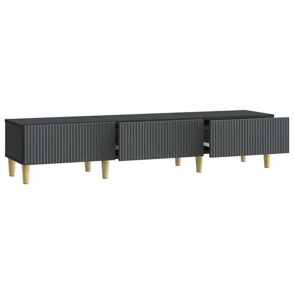 Maison Exclusive - TV-møbel 147 x 34,5 x 30 cm Sort Ingeniørtræ