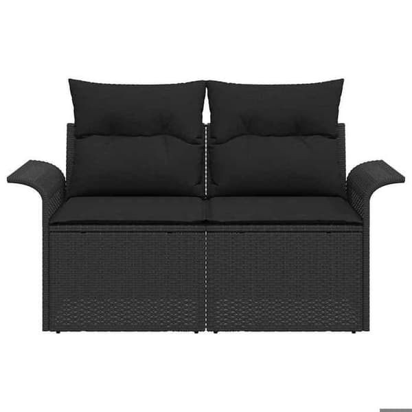Havemøbel - MAISON EXCLUSIVE - Maison Exclusive - Sort - 141 x 62 x 69 cm - Polyrotin, pude Svart