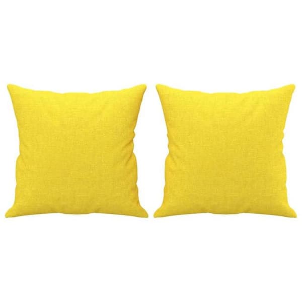 Maison Exclusive - Soffa 2 platser med ljusgula kuddar 120 cm tyg