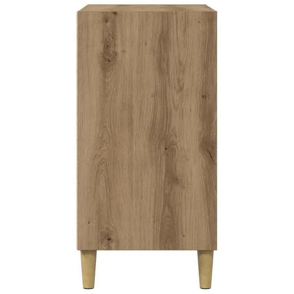 Maison Exclusive - Buffet i egetræ, håndlavet 57x35x75 cm, ingeniørtræ
