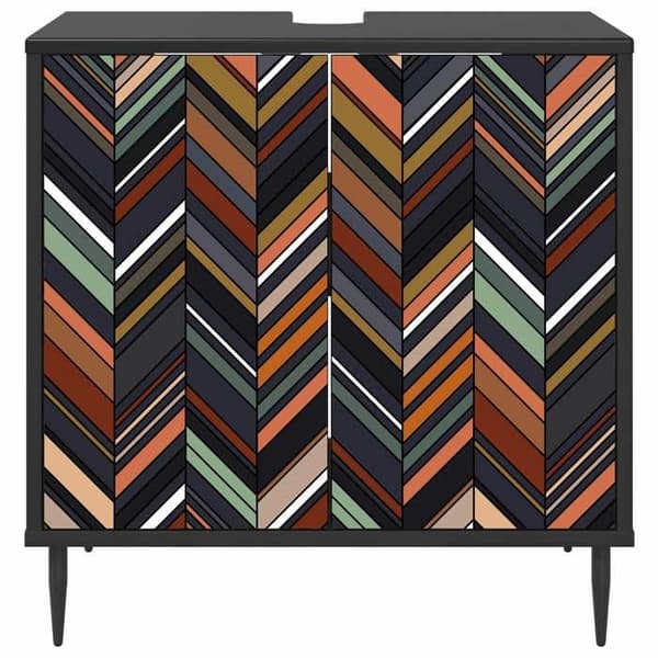 Maison Exclusive - Badeværelsesskab OMMEN Sort eg 60 x 40 x 61 cm