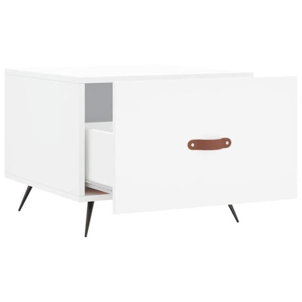 Maison Exclusive - Låg bord vit 50x50x40 cm ingenjörsträ
