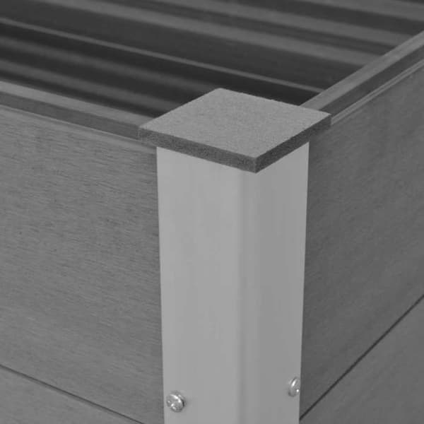 Maison Exclusive - Nostettu puutarhavuode WPC 100x100x91 cm Harmaa