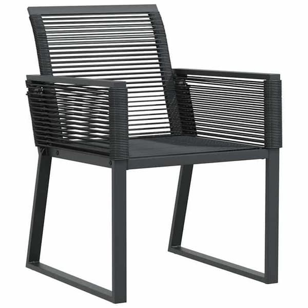 Maison Exclusive - Trädgårdsstolar set om 2 Svart flätad resin