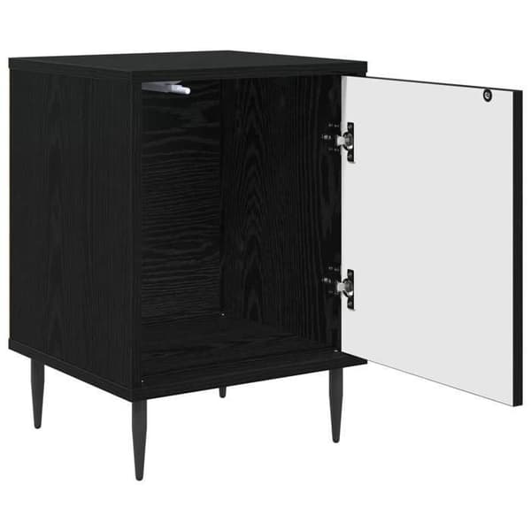 Maison Exclusive - Natbord HANAU 2 stk Sort eg 36 x 33 x 51 cm