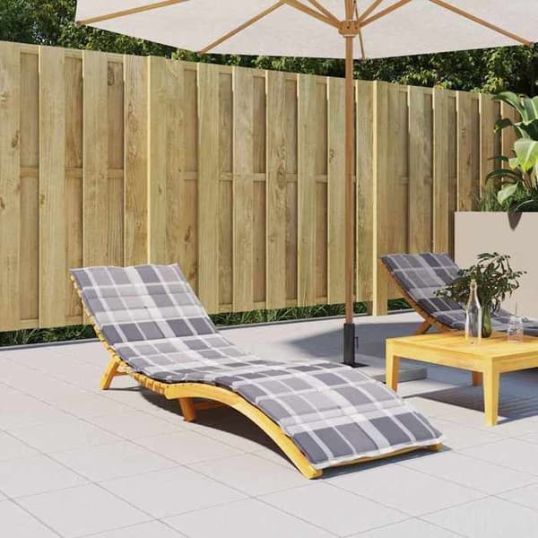 Maison Exclusive - Ruudullinen aurinkotuolin tyyny 200x50x3 cm