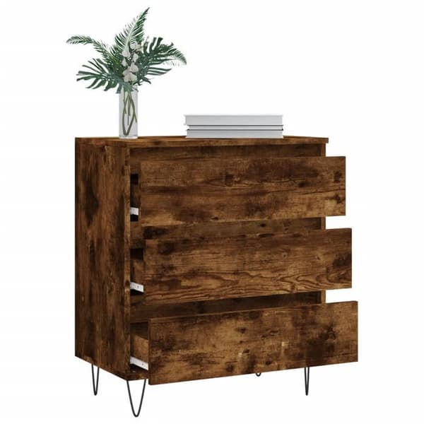 Maison Exclusive - Buffet Røget Eg 60x35x70 cm Ingeniørtræ
