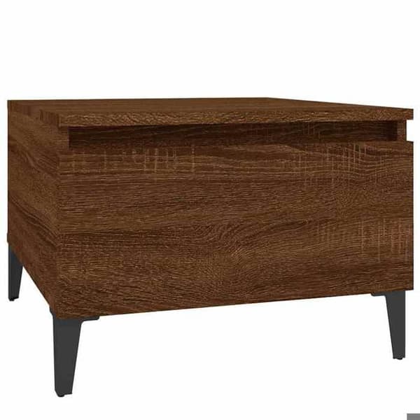 Maison Exclusive - Sidobord 2 st Ek brun 50x46x35 cm Ingenjörsträ