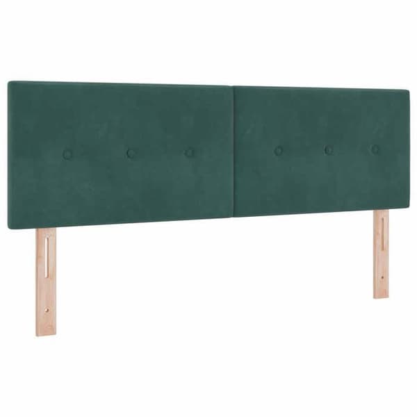 Maison Exclusive - Boxspring säng med mörkgrön madrass 160 x 200 cm Sammet Mörkgrön