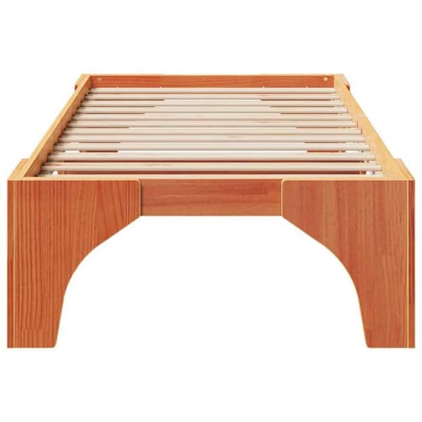 Maison Exclusive - Sängram Brun 75 x 190 cm Massivt furu