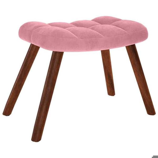 Maison Exclusive - Avkopplingsstol med fotpall i rosa sammet