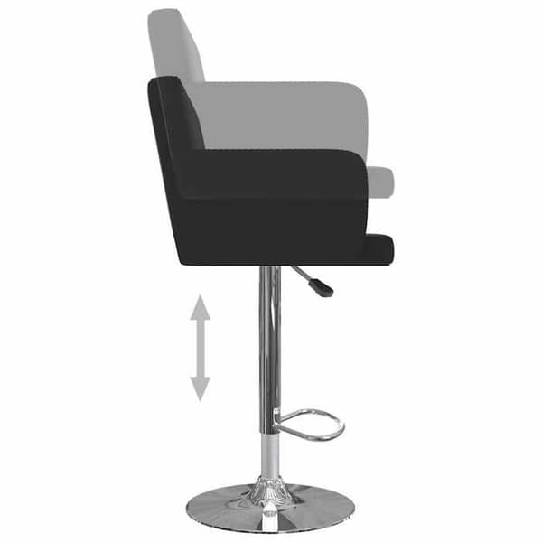 Maison Exclusive - Barstolar set om 2 svart konstläder