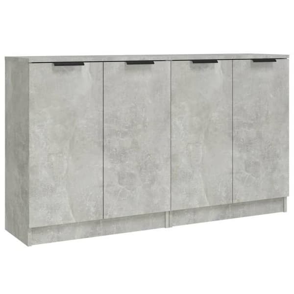 Maison Exclusive - Buffeter 2 stk Grå beton 60x30x70 cm Ingeniørtræ