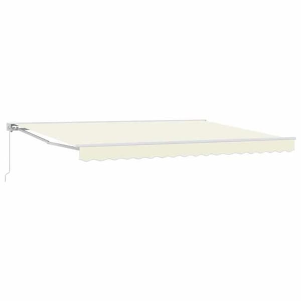Maison Exclusive - Manuell utdragbar markis Creme 5 × 3,5 m